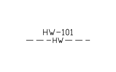 Preview of the Hot water line symbol, block MAR_LINE_HW