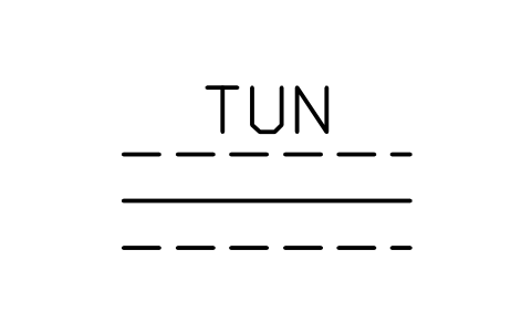 Preview of the Pipe in tunnel or duct symbol, block MAR_PIPE_TUNNEL