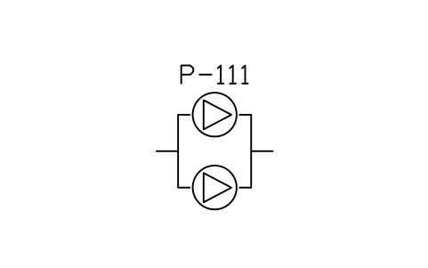 Preview of the Pump set, duplex symbol, block MAR_PUMP_DUPLEX