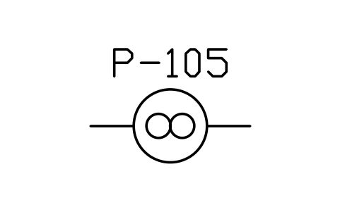 Preview of the Gear pump symbol, block MAR_PUMP_GEAR