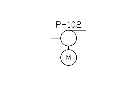 Preview of the Pump with electric motor symbol, block MAR_PUMP_MOTOR