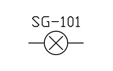 Preview of the Sight glass symbol, block MAR_SIGHT_GLASS