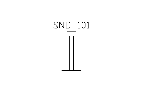 Preview of the Sounding pipe with cap symbol, block MAR_SOUNDING_PIPE