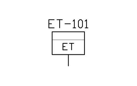 Preview of the Expansion tank symbol, block MAR_TANK_EXPANSION