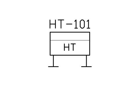 Preview of the Header tank (elevated) symbol, block MAR_TANK_HEADER