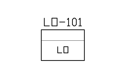 Preview of the Lubricating oil tank symbol, block MAR_TANK_LO