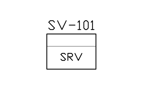 Preview of the Service tank symbol, block MAR_TANK_SERVICE