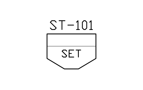 Preview of the Settling tank symbol, block MAR_TANK_SETTLING