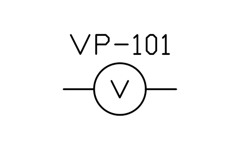 Preview of the Vacuum pump symbol, block MAR_VACUUM_PUMP