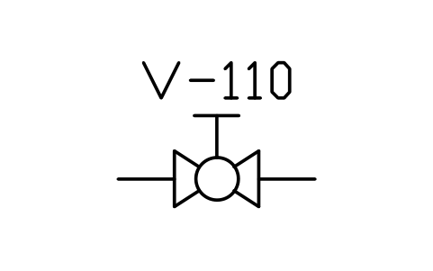 Preview of the Ball valve symbol, block MAR_VALVE_BALL