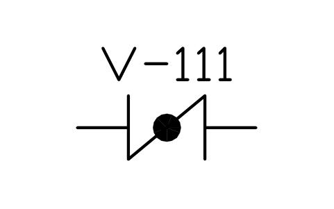 Preview of the Butterfly valve symbol, block MAR_VALVE_BUTTERFLY