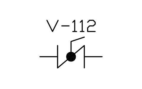 Preview of the Butterfly valve, hand lever symbol, block MAR_VALVE_BUTTERFLY_HAND