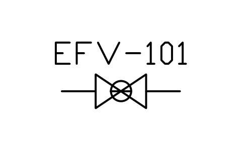 Preview of the Excess flow valve symbol, block MAR_VALVE_EXCESS_FLOW