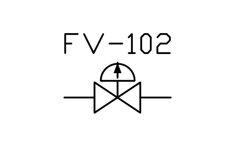 Preview of the Control valve, fail open symbol, block MAR_VALVE_FAIL_OPEN
