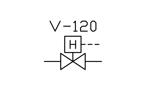 Preview of the Hydraulic remote valve symbol, block MAR_VALVE_HYD