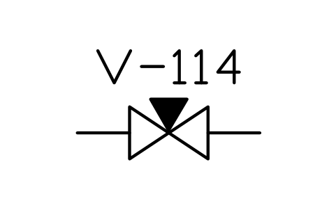 Preview of the Needle valve symbol, block MAR_VALVE_NEEDLE