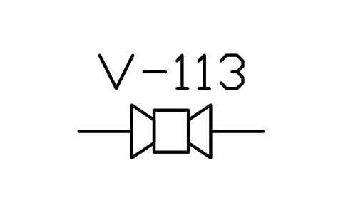 Preview of the Plug cock symbol, block MAR_VALVE_PLUG