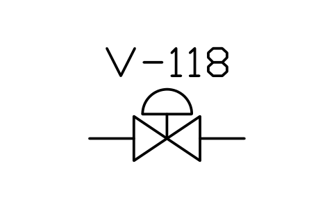 Preview of the Pneumatic valve symbol, block MAR_VALVE_PNEU
