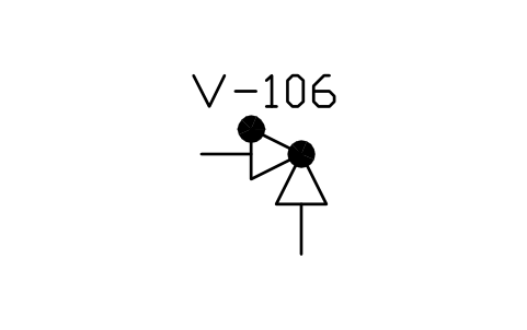 Preview of the Angle screw-down non-return symbol, block MAR_VALVE_SDNR_ANGLE
