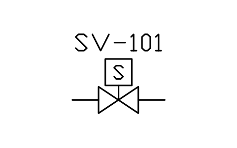 Preview of the Solenoid valve symbol, block MAR_VALVE_SOLENOID