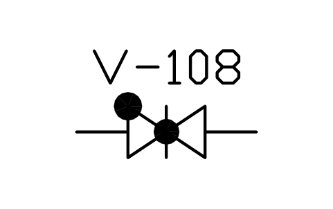 Preview of the Swing check valve symbol, block MAR_VALVE_SWING