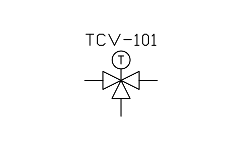 Preview of the Thermostatic valve symbol, block MAR_VALVE_THERMOSTATIC