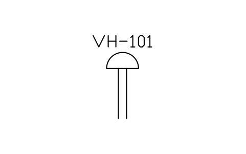Preview of the Vent head, mushroom symbol, block MAR_VENT_MUSHROOM