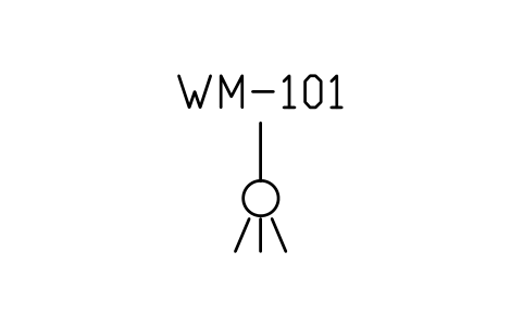 Preview of the Water mist nozzle symbol, block MAR_WATER_MIST