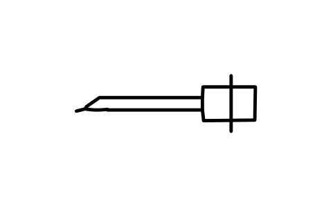 Anteprima del simbolo Hypodermic needle, blocco EGM_5745