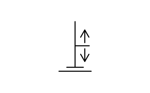 Anteprima del simbolo Floor stand, vert. adjust., blocco EGM_5898
