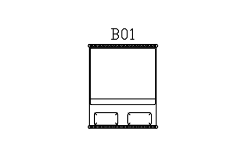 Vorschau des Symbols Eisenbett, Queen, 1600 x 2000, Block MED_BED_IRON_1600
