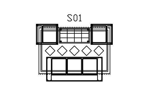 Vorschau des Symbols Wohnzimmerset, Sofa und Sessel, Block MED_SET_LIVING