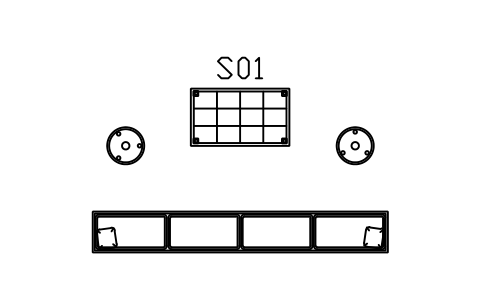 Vorschau des Symbols Terrassenset, gemauerte Sitzbank, Tisch, Block MED_SET_TERRACE