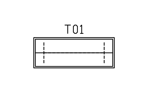 Vorschau des Symbols Refektoriumstisch, 2400 x 900, Block MED_TABLE_REFECTORY