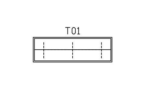 Vorschau des Symbols Refektoriumstisch, 3000 x 950, Block MED_TABLE_REFECTORY_3000