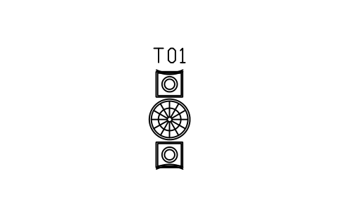 Vorschau des Symbols Gekachelter Tisch 700, zwei Eisenstühle, Block MED_TILE_TABLE_700