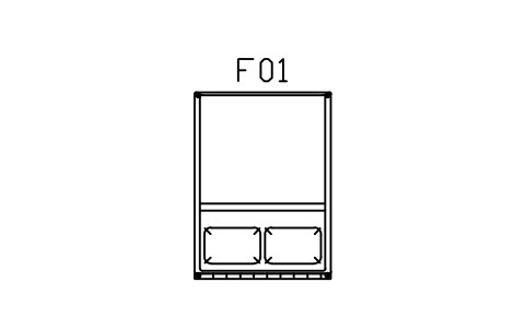 Preview of the Bed, double, 1400 x 2000 symbol, block MCM_BED_1400