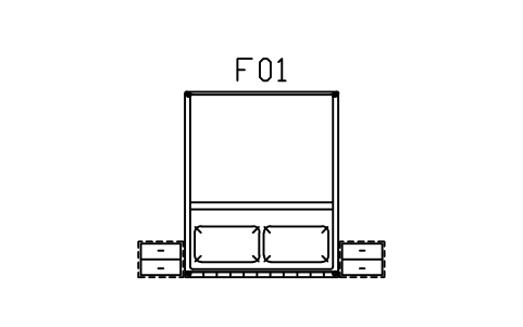 Preview of the Bed 1600, floating bedsides symbol, block MCM_BED_SET_1600