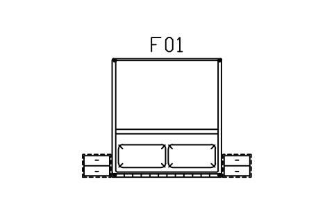 Preview of the Bed 1800, floating bedsides symbol, block MCM_BED_SET_1800