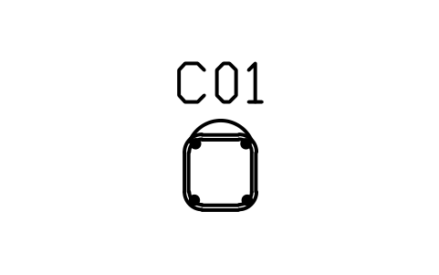 Preview of the Dining chair, molded shell symbol, block MCM_CHAIR_SHELL