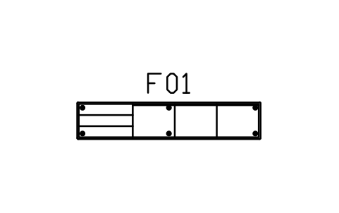 Preview of the Credenza, 2400, drawers and doors symbol, block MCM_CREDENZA_2400