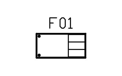 Preview of the Desk, 1200 x 600, drawers right symbol, block MCM_DESK_1200