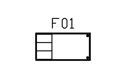 Preview of the Desk, 1400 x 700, drawers left symbol, block MCM_DESK_1400