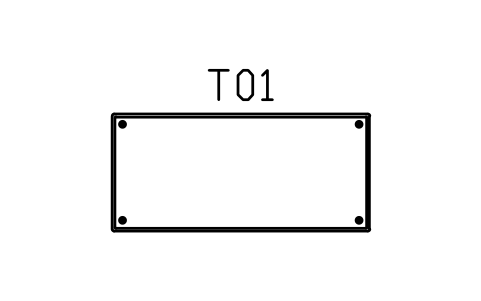 Preview of the Dining table, 2200 x 1000 symbol, block MCM_DINING_2200