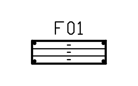 Preview of the Dresser, 1500 x 480, six drawers symbol, block MCM_DRESSER_1500