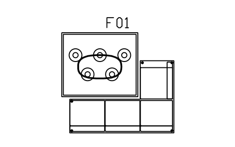 Preview of the Living set, sectional, rug symbol, block MCM_SET_LIVING_2