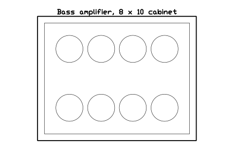 Preview of the Bass amplifier, 8 x 10 cabinet symbol, block MUS_AMP_BASS_STACK