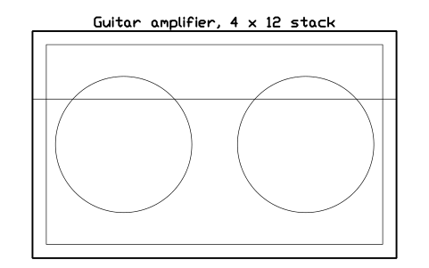 Preview of the Guitar amplifier, 4 x 12 stack symbol, block MUS_AMP_GUITAR_STACK