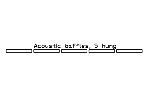 Preview of the Acoustic baffles, 5 hung symbol, block MUS_BAFFLE_ROW