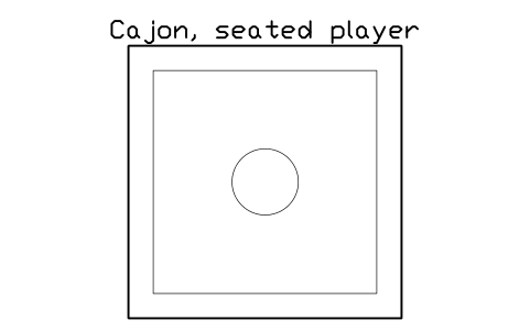 Preview of the Cajon, seated player symbol, block MUS_CAJON